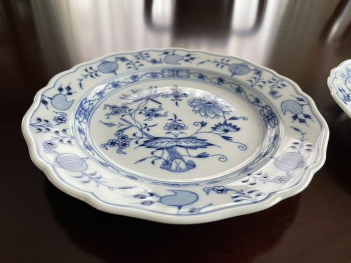 Meissen マイセン ブルーオニオン 18cmプレート 2枚セット②