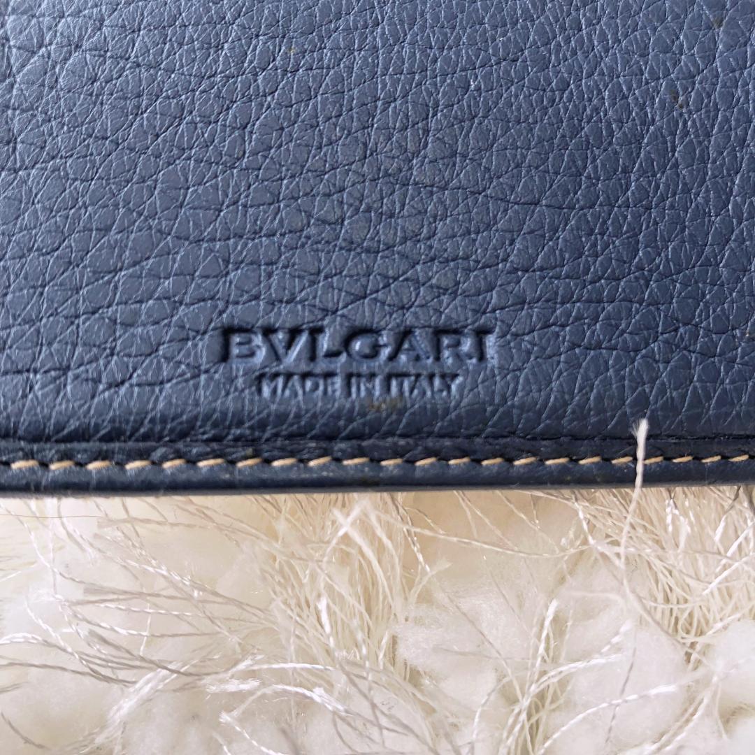 1035 BVLGARI ブルガリ 二つ折財布 ロゴマニア 総柄 キャンバス