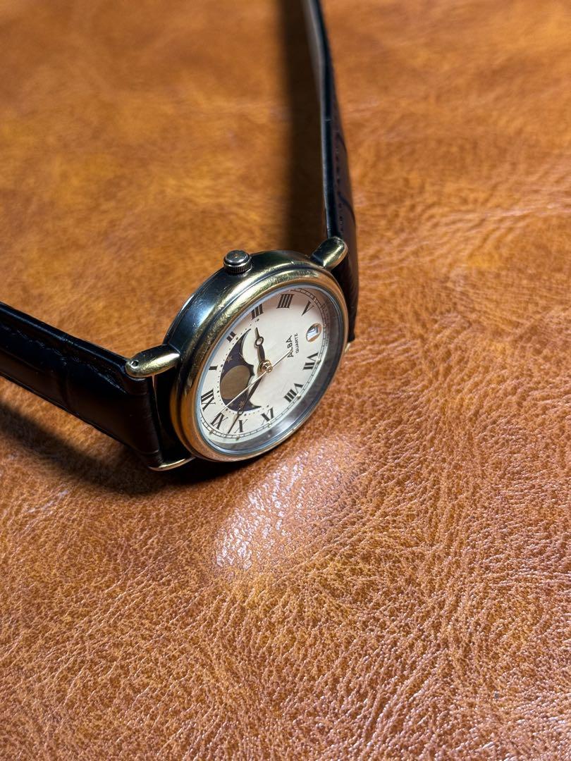 A90 希少 稼働品　SEIKO ALBA ムーンフェイズ　80年代ヴィンテージ