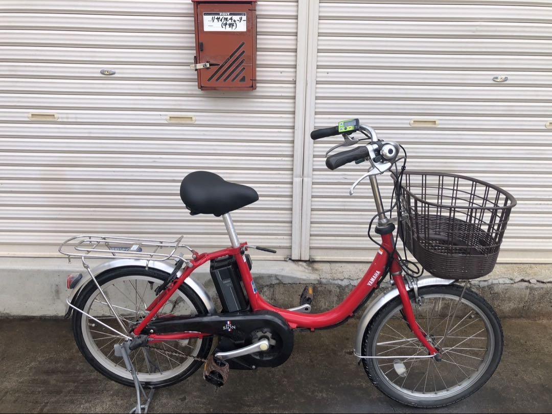 ヤマハ最新機種電動アシスト自転車pas sion20インチレッドアルミボディー