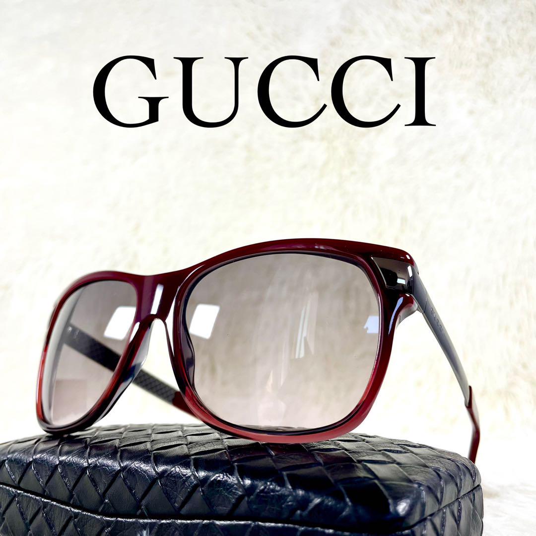 極美品　GUCCI　サングラス　GG3611/S　ブラックレンズ　レッドフレーム