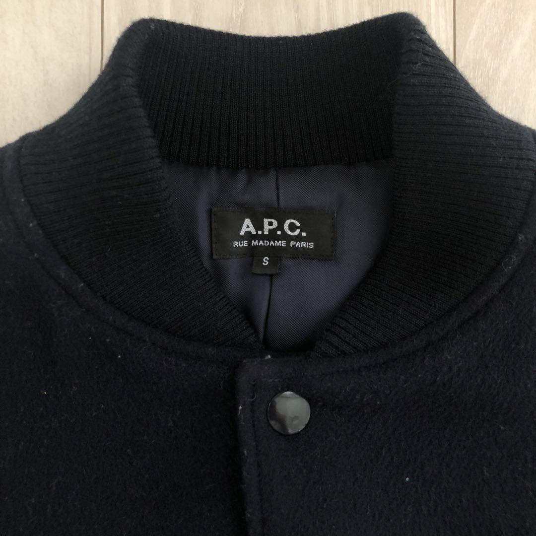 値下げ！【APC/アーペーセー】スタジャンウール×レザー(本革