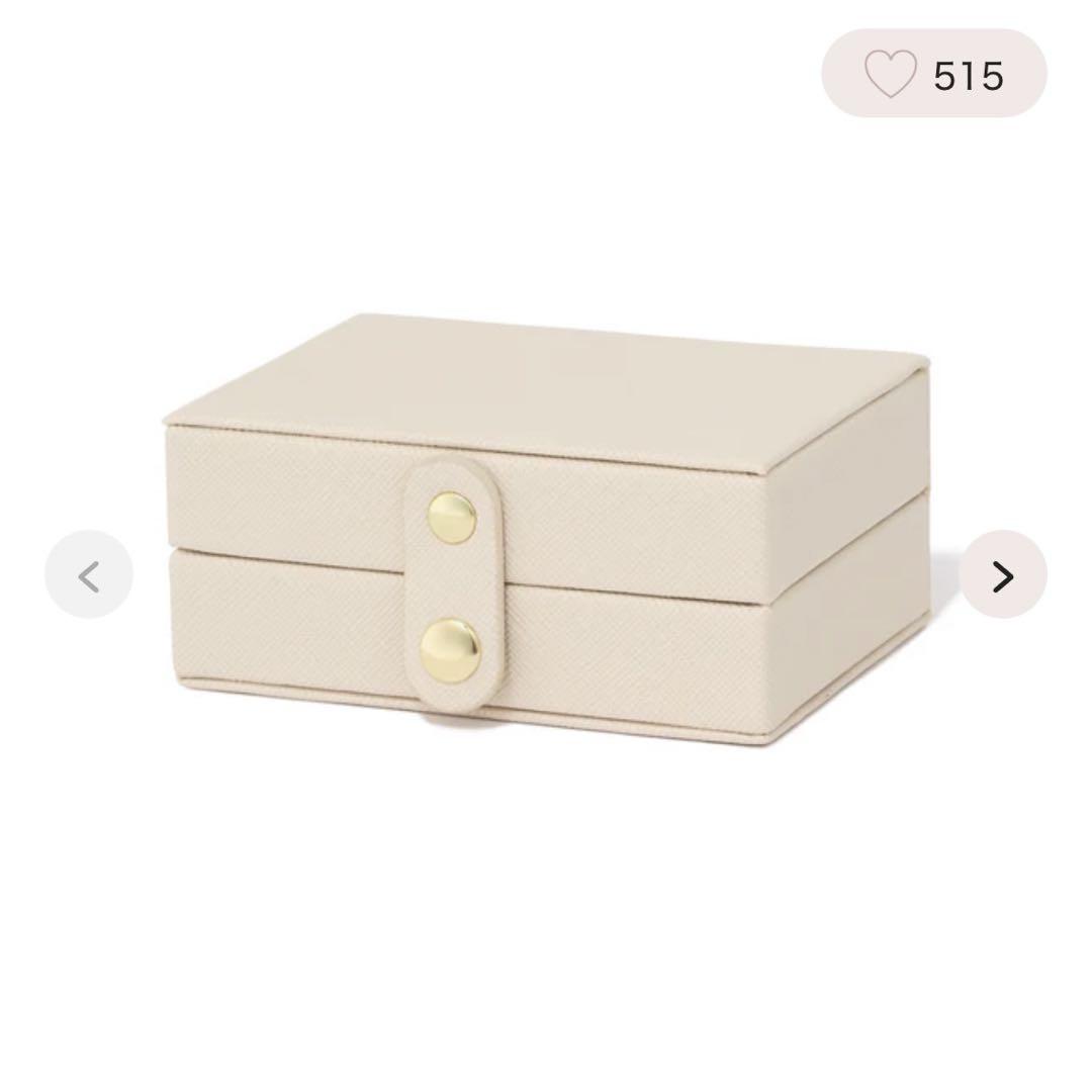 Francfranc バイカラー ジュエリーボックス L ベージュ