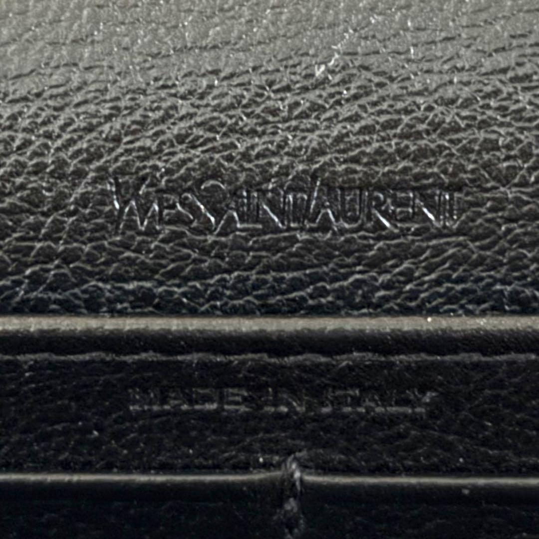 yves saint laurent 二つ折り財布 black