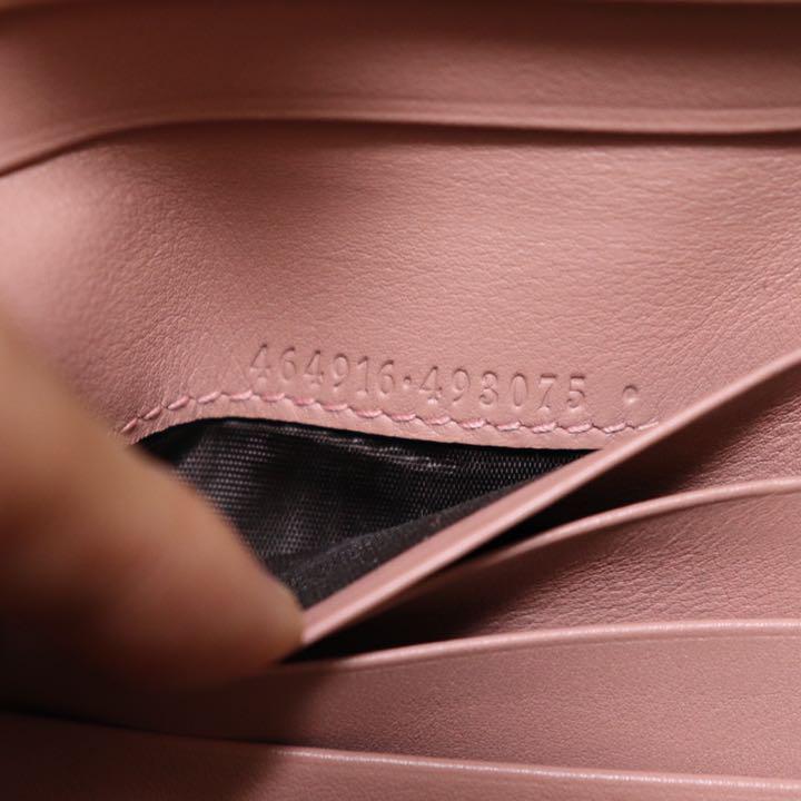 安いセール 箱付き 美品 GUCCI マイクロ GG シマ ロゴプレート くすみピンク 06IsG-m78127051708 豊富な大得価