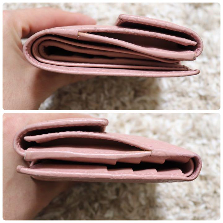 安いセール 箱付き 美品 GUCCI マイクロ GG シマ ロゴプレート くすみピンク 06IsG-m78127051708 豊富な大得価