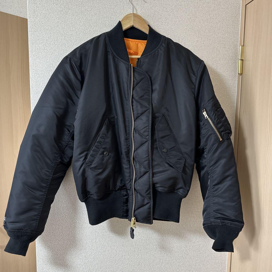 VALLEY APPAREL MA-1 M ブラックジャケット Valley Apparel MA-1 Flight Jacket / Made in USA