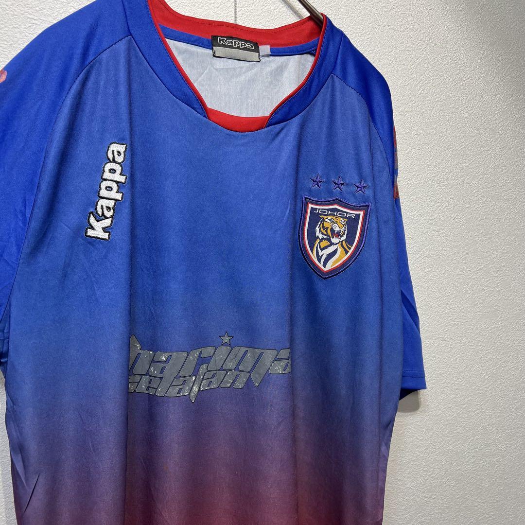 【US規格】希少 kappa JOHOR harimau サッカーシャツ ブルー