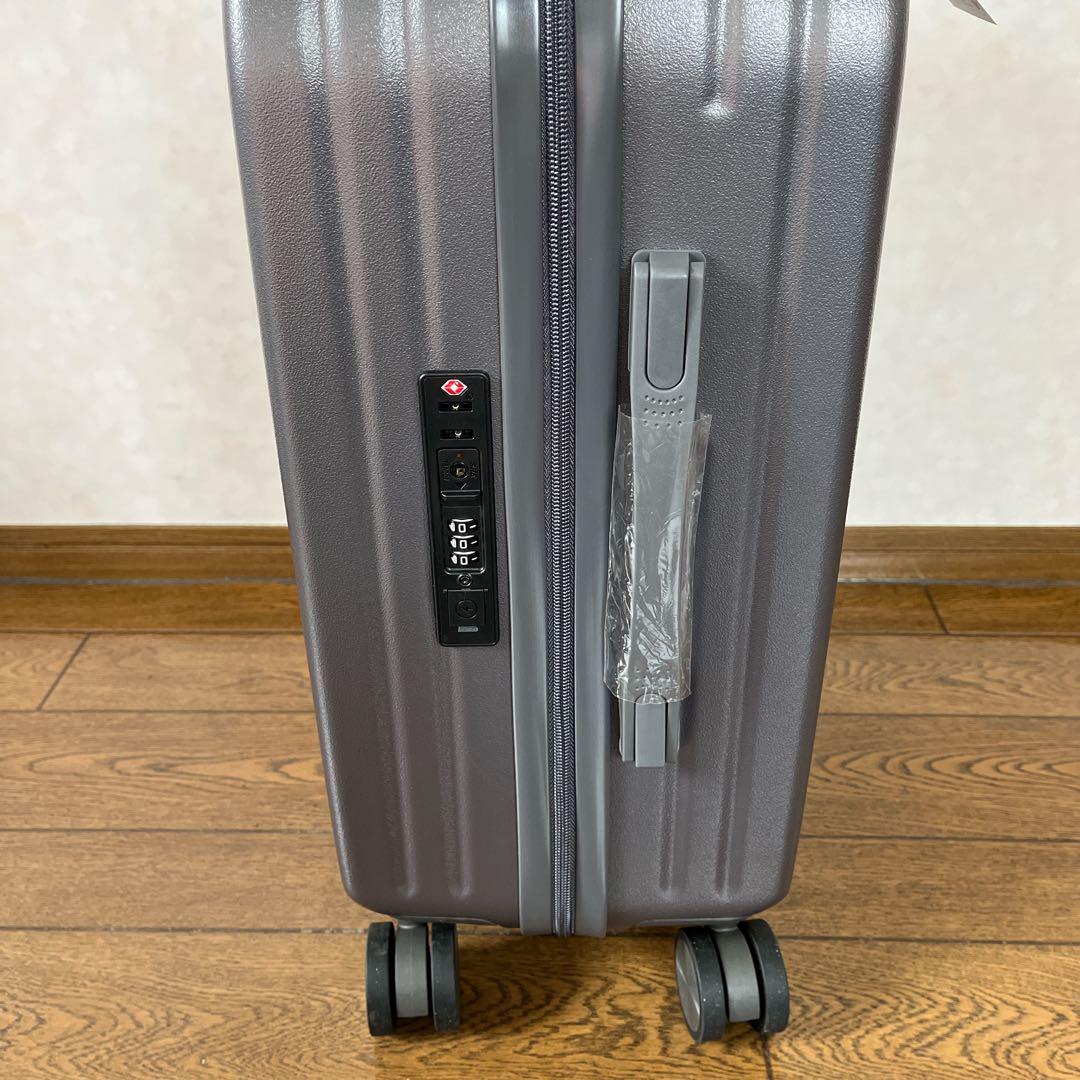 スーツケース 機内持ち込み Sサイズ 超軽量 グレー 充電ポート カップホルダー