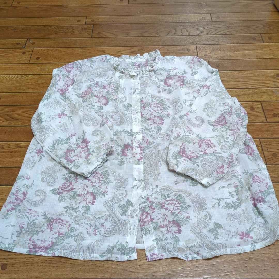 soor ploom 花柄フリル襟長袖シャツ 6yr/116cm 花柄フリル襟長袖シャツ - メルカリ