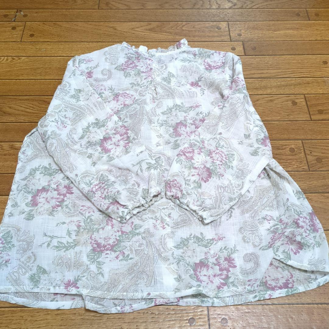 soor ploom 花柄フリル襟長袖シャツ 6yr/116cm 花柄フリル襟長袖シャツ - メルカリ
