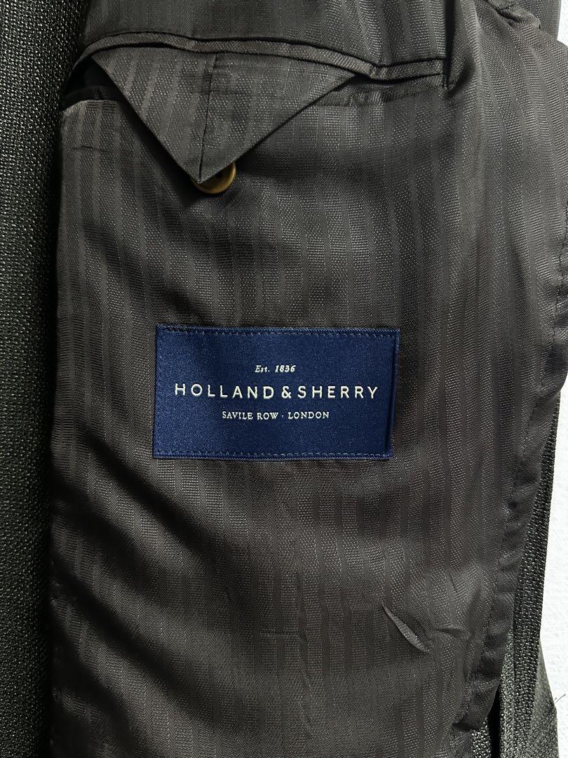 定価12万程度 HOLLAND&SHELLY ダブル カーキブラウン ブレザー