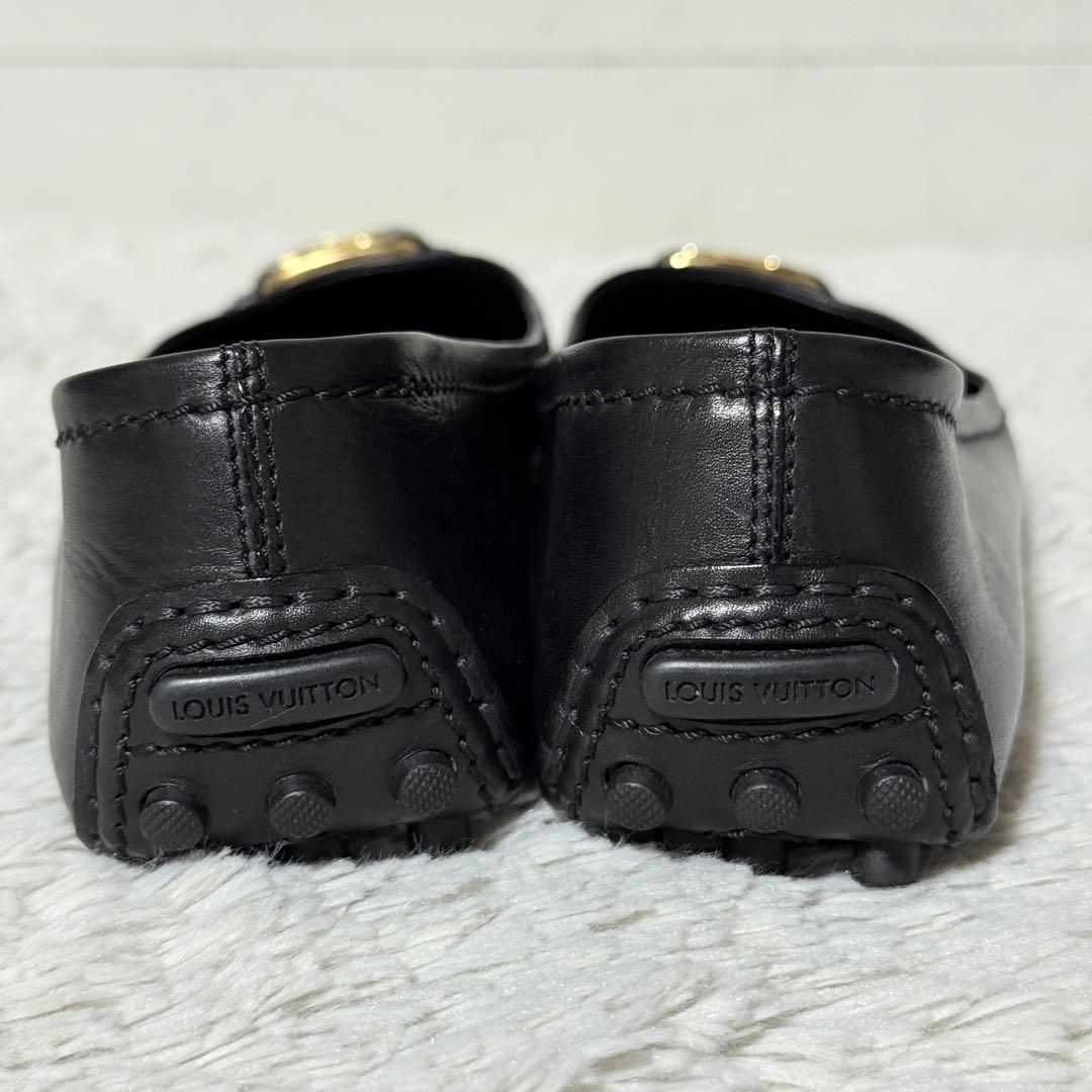 極美品✨ ルイヴィトン パンプス LVロゴ ゴールド レザー 黒 37 1/2 極美品✨ ルイヴィトン パンプス LVロゴ ゴールド レザー 黒 37 1/2