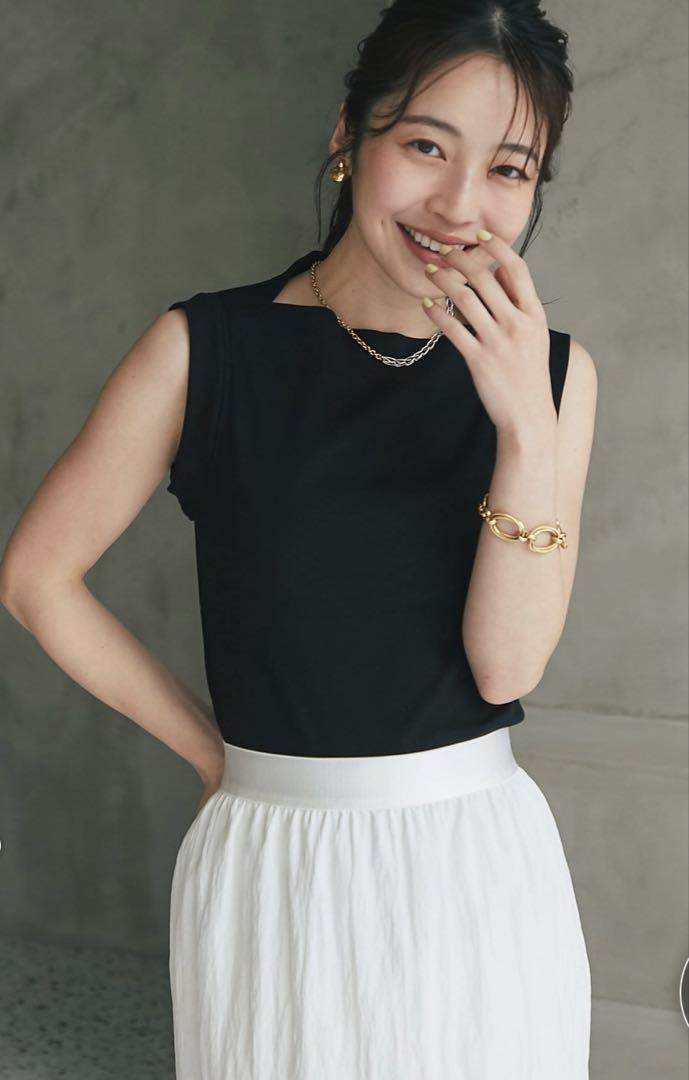 La boutique BonBon 夏のヘルシーコーデ　リブタンク