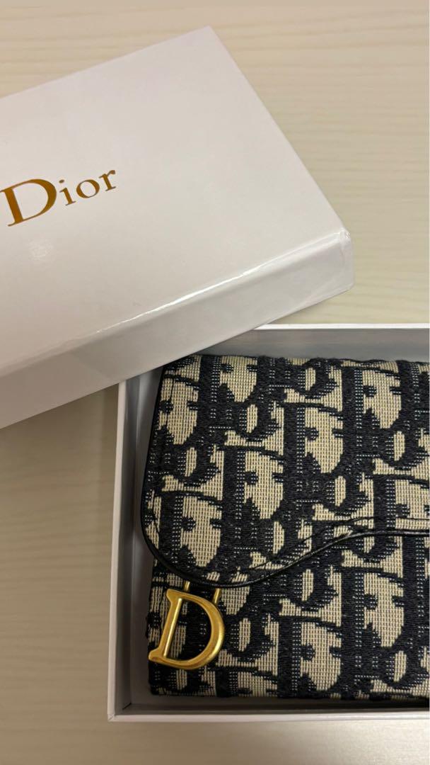 Christian Dior 三つ折り財布 サドル　ロータスウォレット