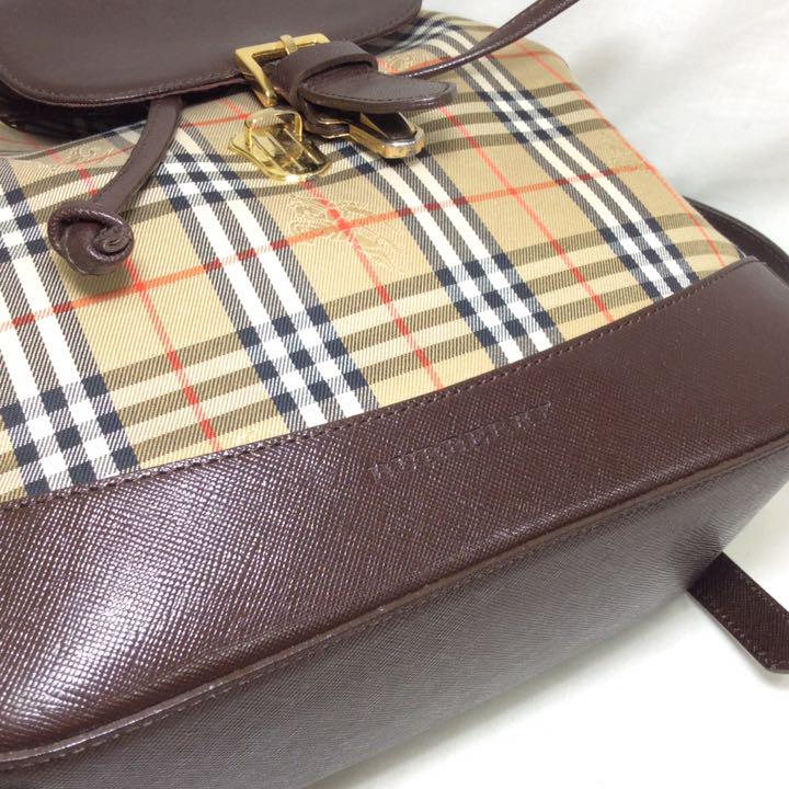 最新作在庫 正規極美品 バーバリー リュック チェック柄 ロゴ柄 チャーム付き ZPiLI-m78150710599 安い新品