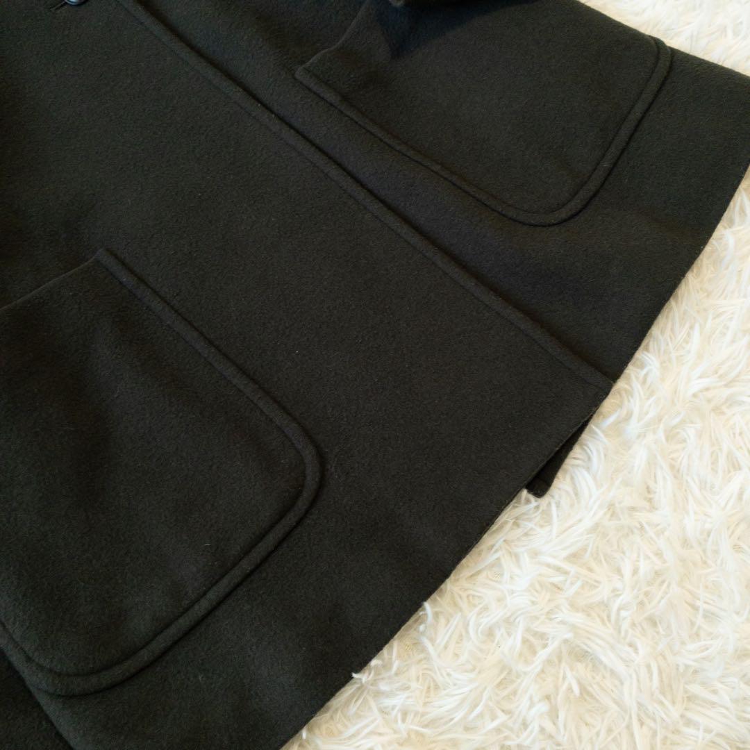 SLOBE IENA ノーカラーダブルコート ショート丈 モスグリーン L