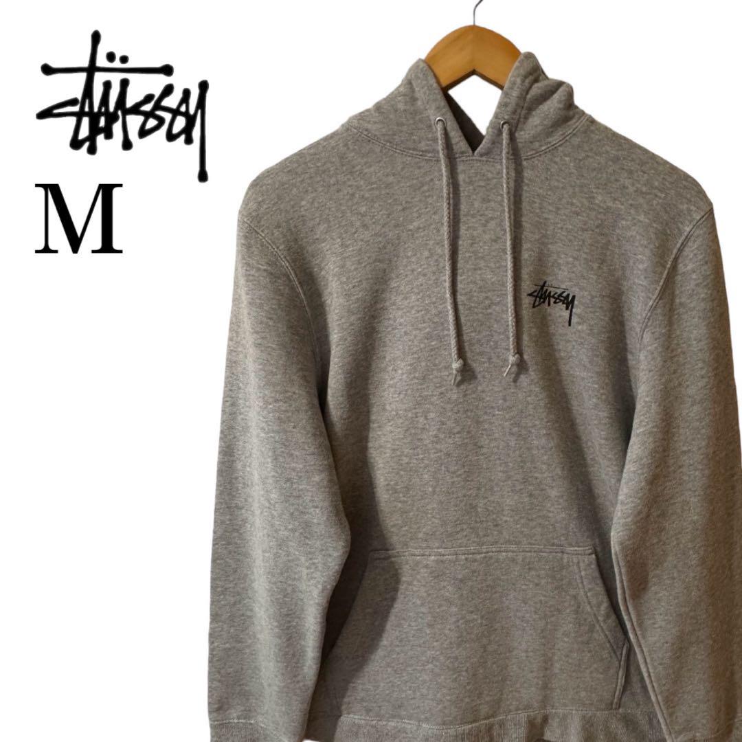 STUSSY ステューシー ワンポイント刺繍ロゴパーカー Mサイズ