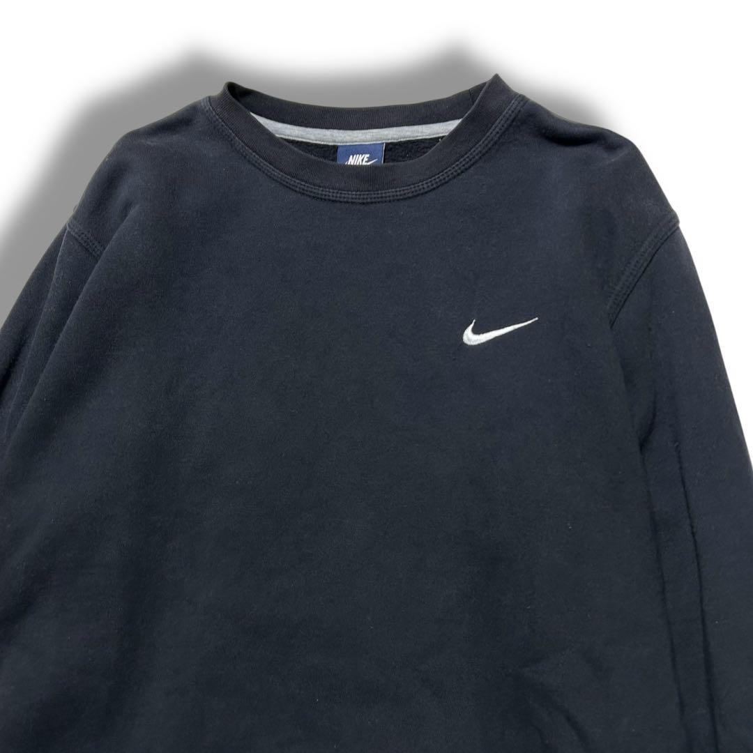 NIKE ナイキ SWOOSH 刺繍ロゴ スウェット トレーナー 黒 2XL NIKE ナイキSWOOSH 刺繍ロゴ プルオーバーパーカー スウェット
