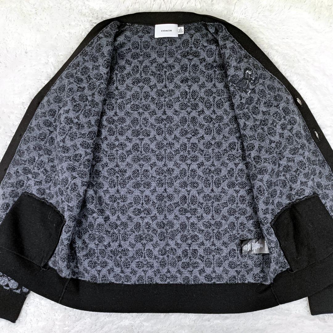 現行 完売品 COACH カーディガン レキシー シグネチャー 総柄 CN456
