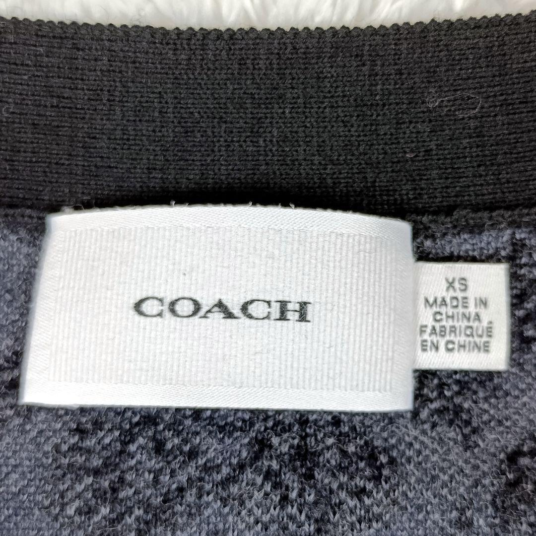 現行 完売品 COACH カーディガン レキシー シグネチャー 総柄 CN456