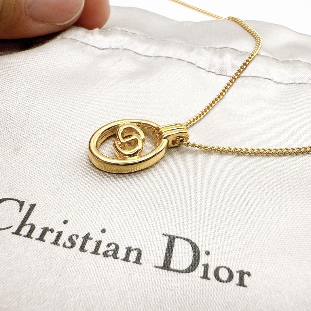 2596-2極美品✨　Dior　ネックレス　CD ロゴ　希少　刻印
