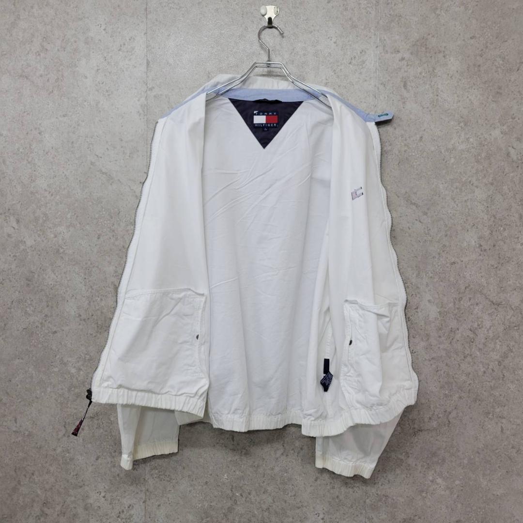 トミー ヒルフィガー 刺繍 スウィングトップ ホワイト L 90s 古着