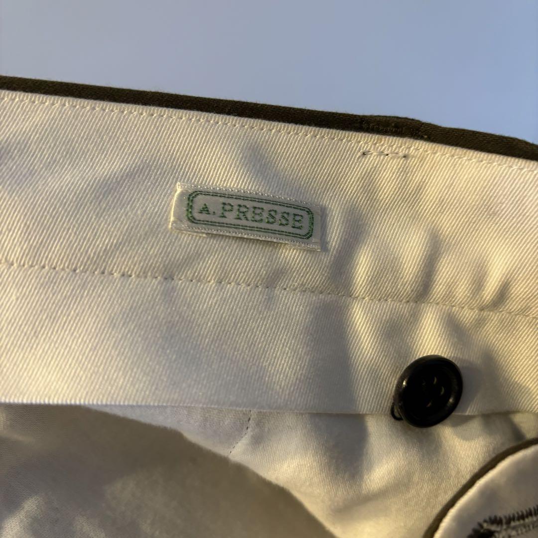 A.PRESSE Chino Trousers OLIVE チノパン サイズ1