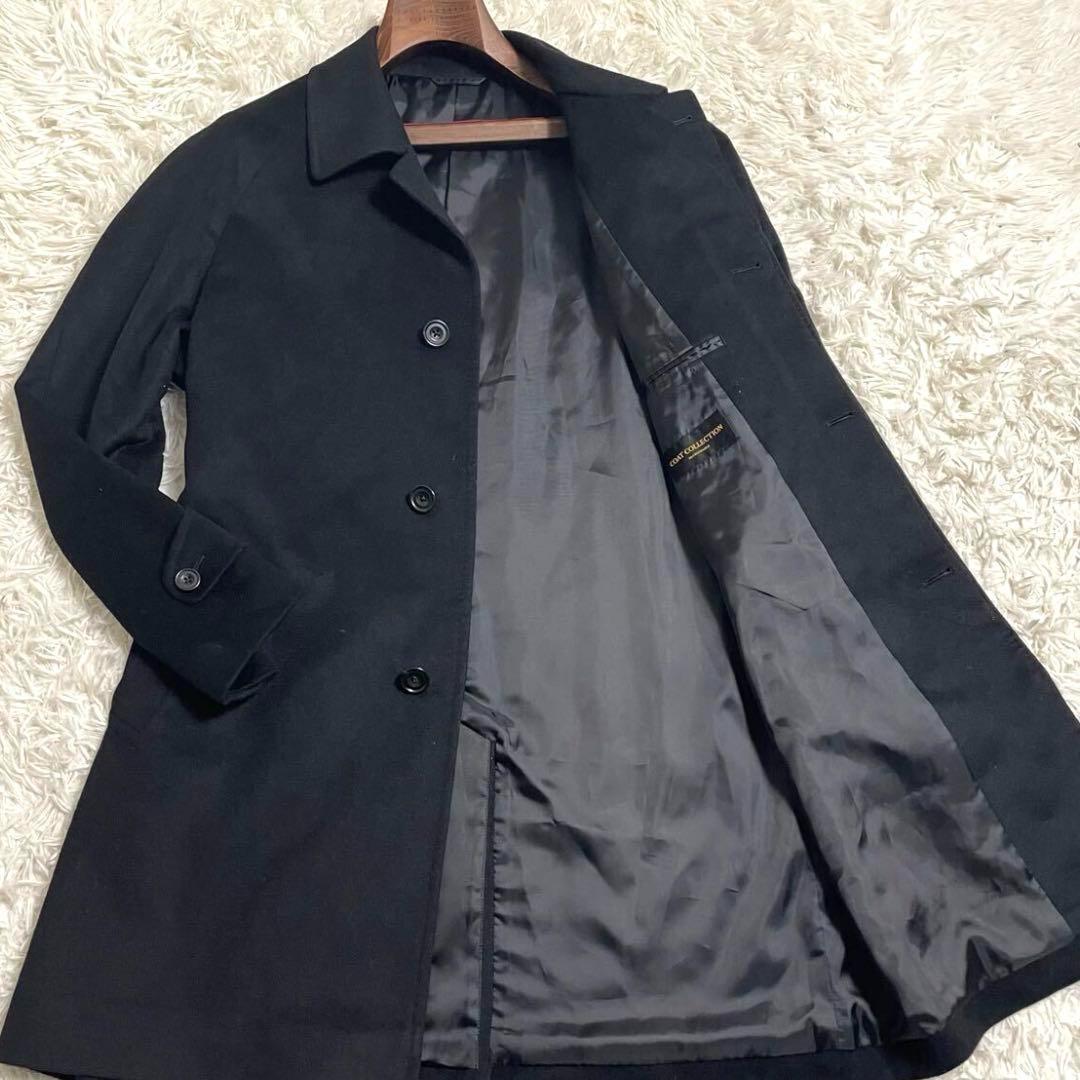 ピュアカシミヤ100% ロングコート チェスターコート XL ビジネス