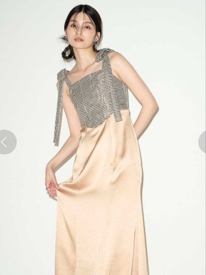 リリーブラウン ショルダーリボンワンピース