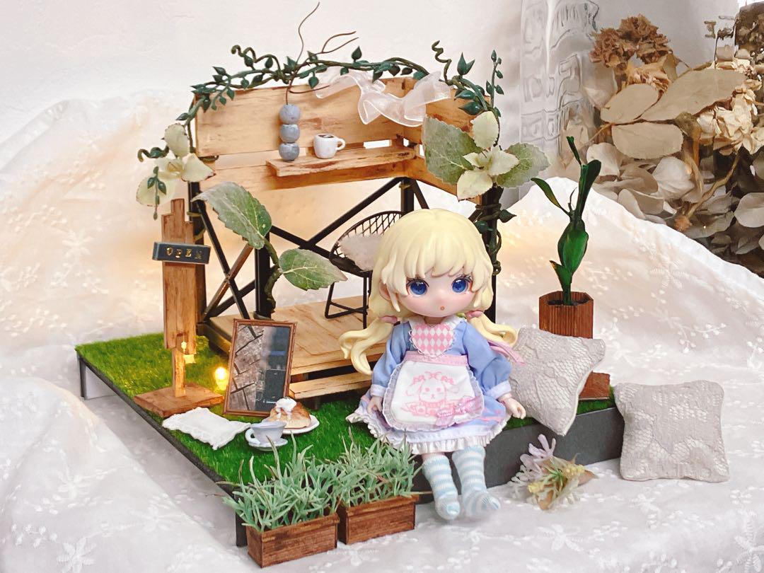 癒され*ガーデンテラスカフェ】ドールハウス ミニチュア 背景 癒され*ガーデンテラスカフェ】ドールハウス ミニチュア 背景