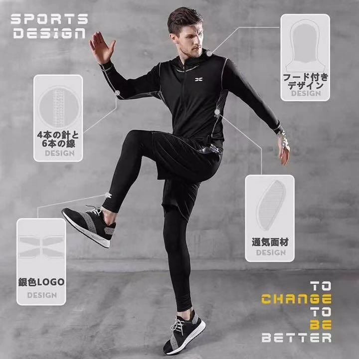 送料無料/新品】 メンズ コンプレッションウェア 3点セットⓂ️通気防臭 トレーニングウェア セット レギンス/スパッツ 送料無料/新品】 メンズ コンプレッションウェア 3点セットⓂ️通気防臭 トレーニングウェア セット レギンス/スパッツ