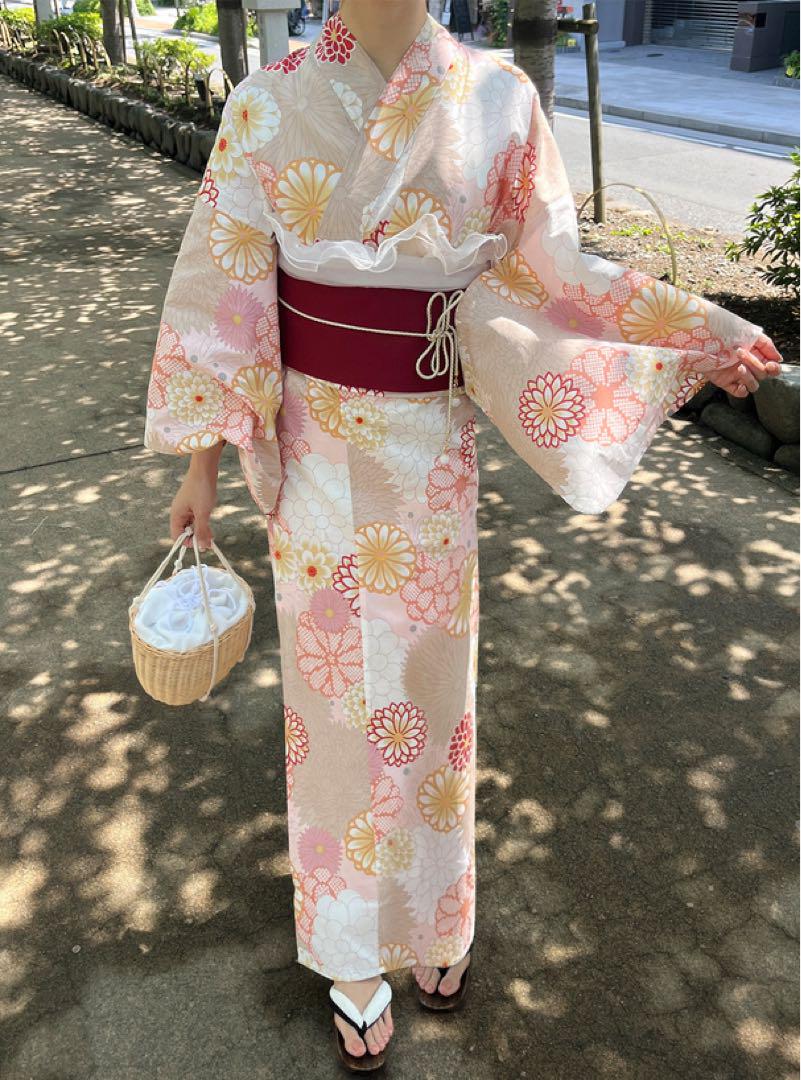 [新品未使用]GRL菊牡丹浴衣12点セット