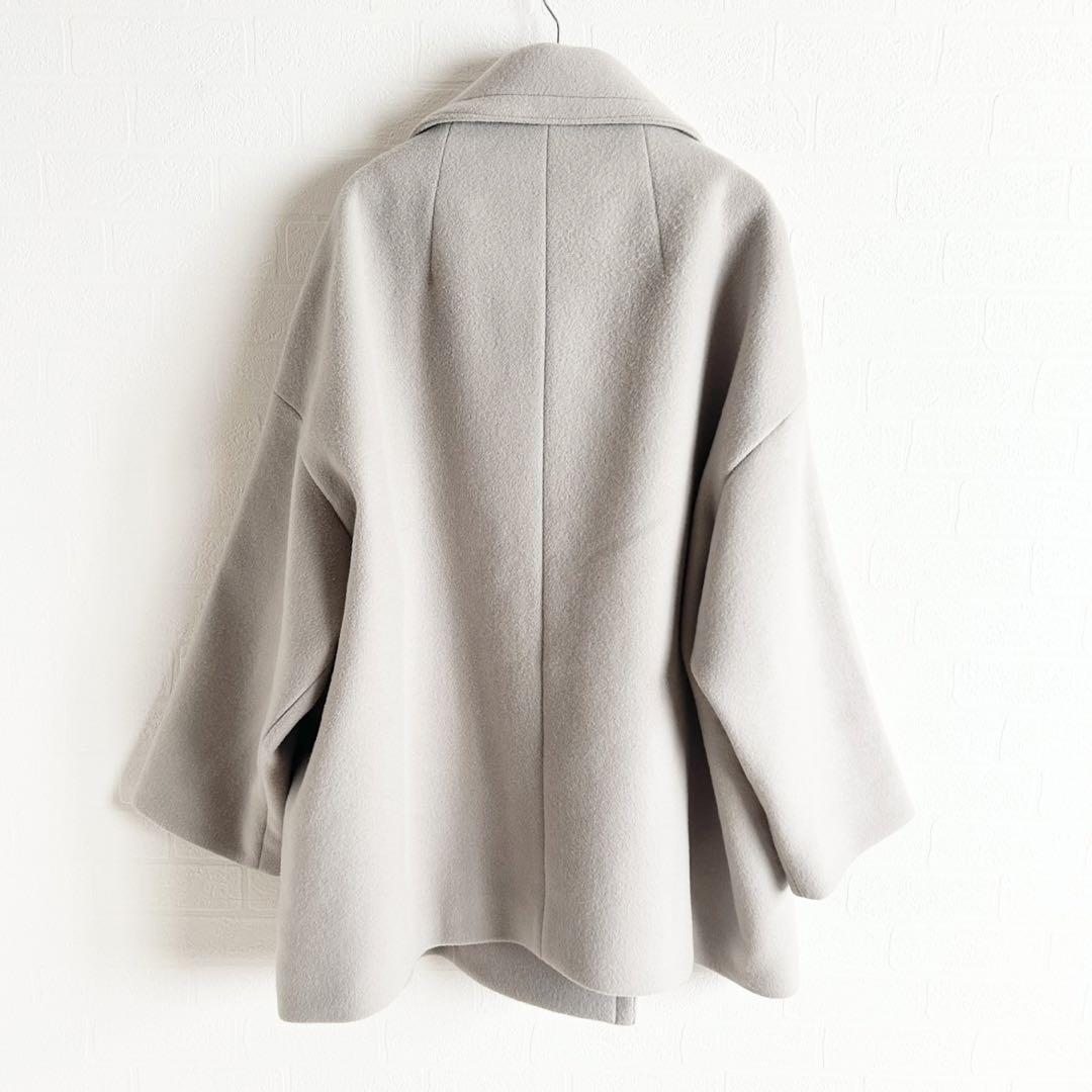 2023AW✨NOBLE  スタンドカラーオーバーコート　ベージュ