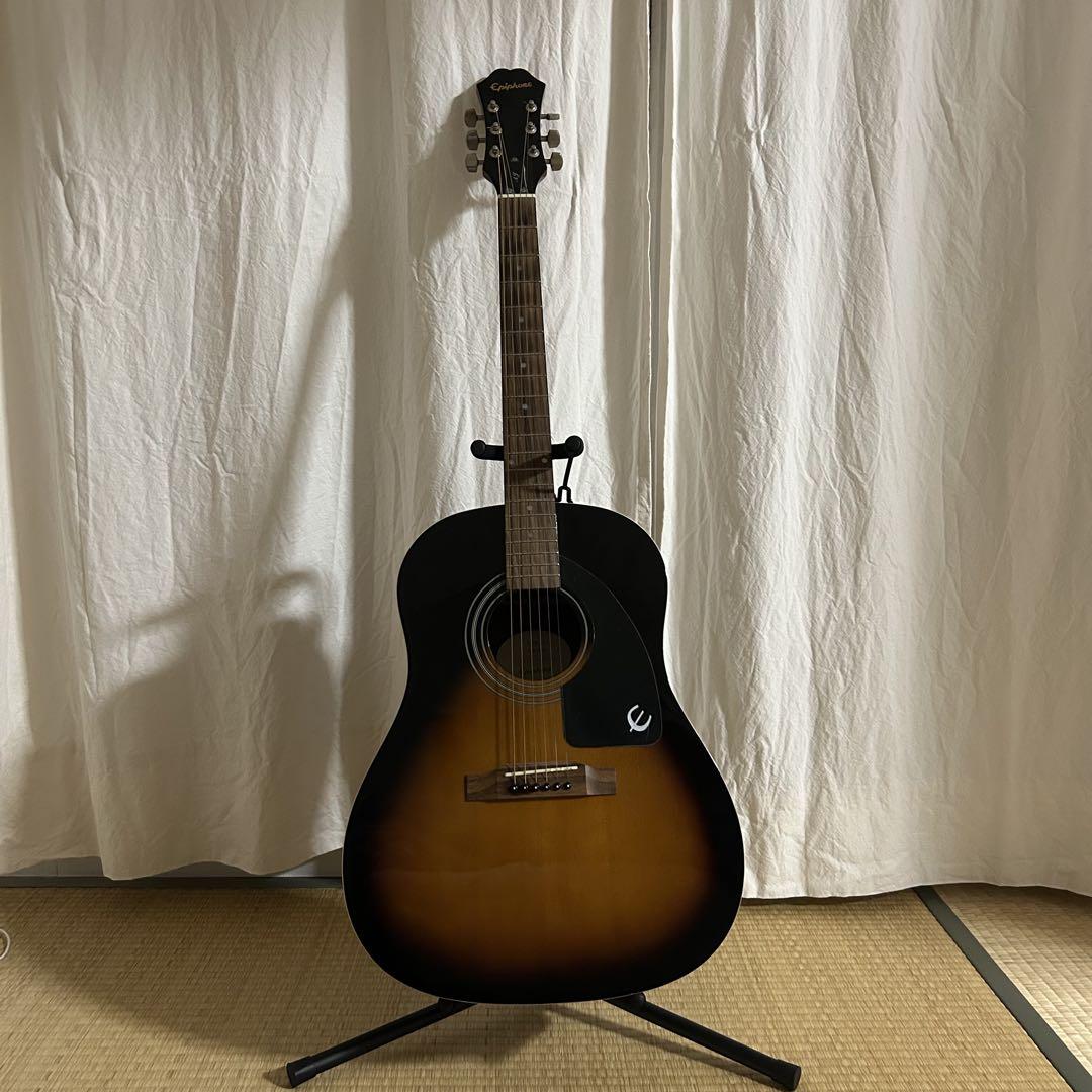 Epiphone AJ-100 TL 希少ブルー オイル漬け牛骨ナット ケース付 Epiphone AJ-100 TL 希少ブルー オイル漬け牛骨ナット ケース付