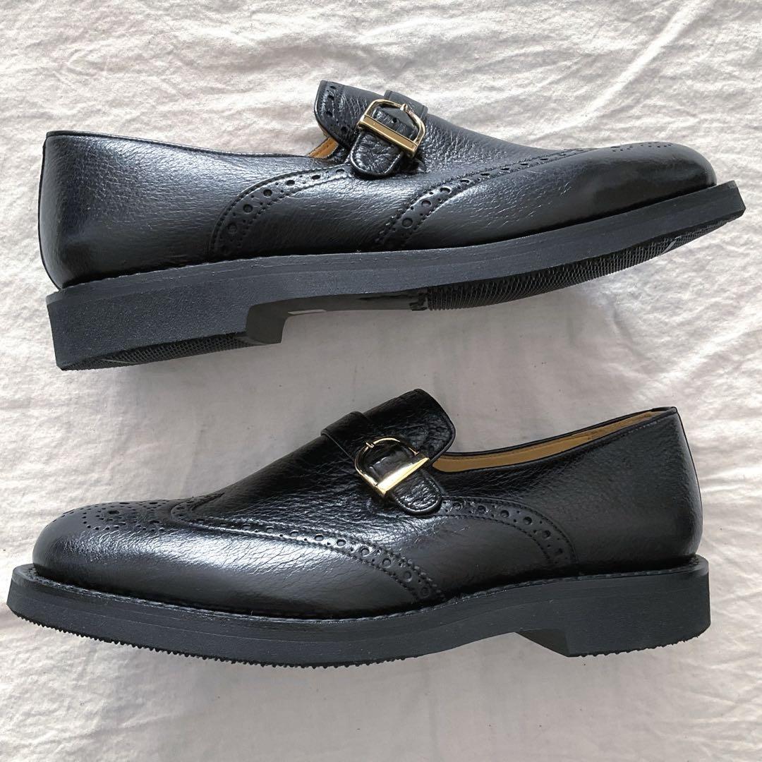 Dead Stock モンクストラップシューズ グッドイヤー 黒 25.5　レア