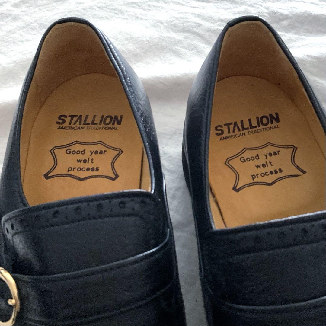 Dead Stock モンクストラップシューズ グッドイヤー 黒 25.5　レア