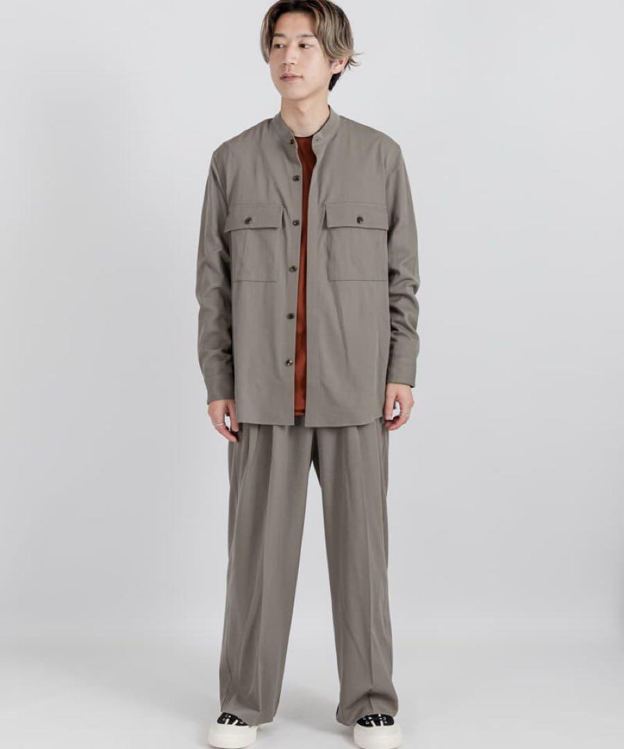 attachment wool gabargin セットアップ
