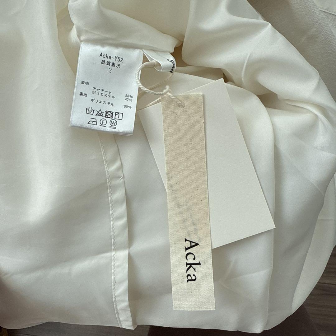 Acka. drape one-piece ホワイト