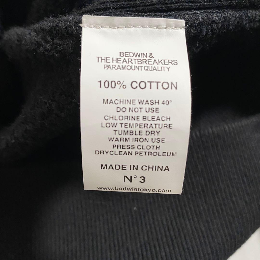 A18113 ベドゥィン 24AW ヘビーウィエイトクルーネック 黒 3 A18113 ベドゥィン 24AW ヘビーウィエイトクルーネック 黒 3