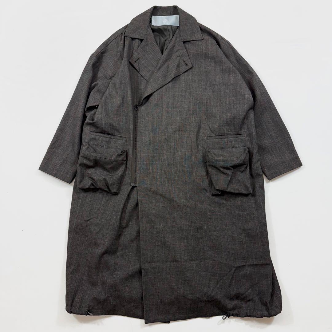 特訓された Dulcamara ドゥルカマラ よそいきWモッズロングコートブラウンチェックM Dulcamara お見逃しなく!