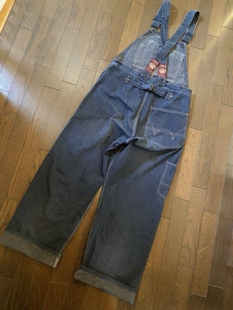 レア日本製EDWIN505オーバーオールインワンサロペットワークペインターパンツ