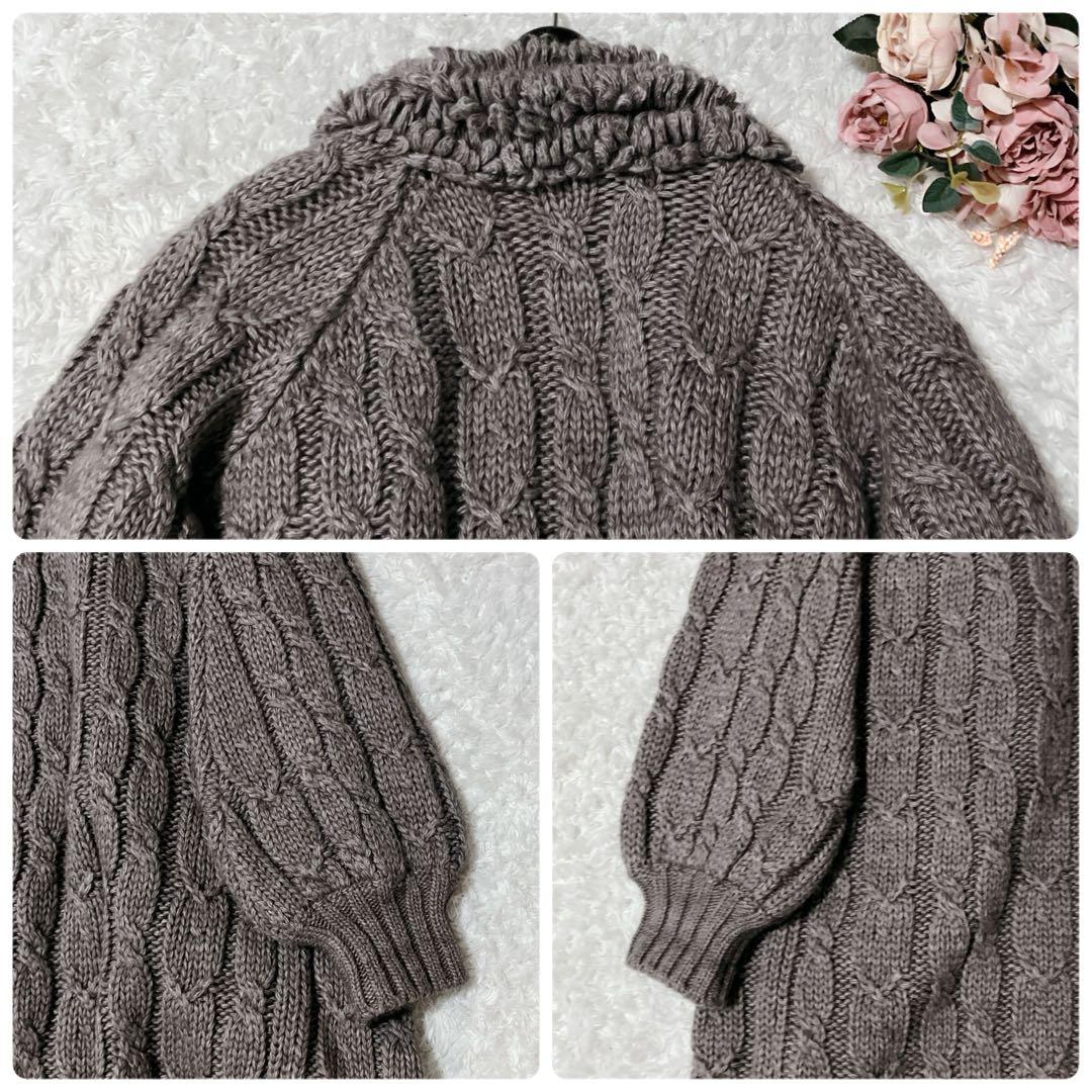 美品✨モヘヤ混 マックスアンドコー カーディガン ケーブルニット ゆったり M 美品✨モヘヤ混 マックスアンドコー カーディガン ケーブルニット ゆったり M