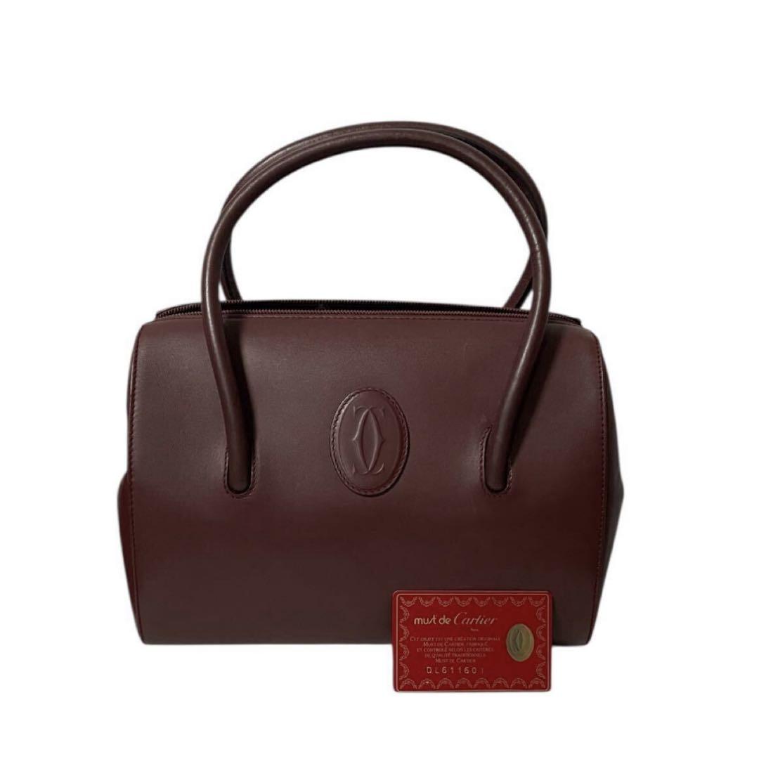 Cartier カルティエ ハンドバッグ マストライン ゴールド金具