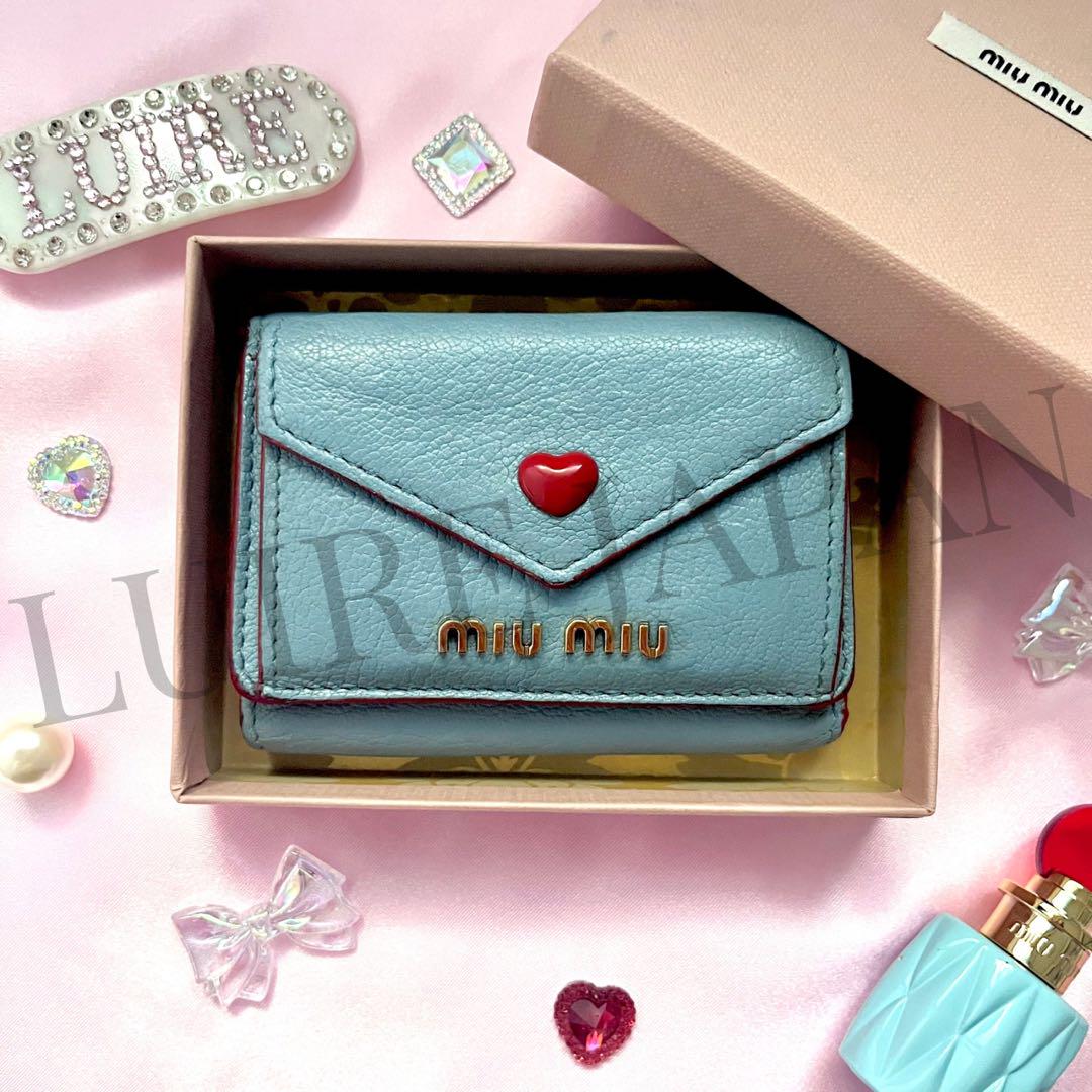 miu miu マドラスラブ　三つ折り財布 楽天市場】ミュウミュウ 財布 三つ折り ミニ財布 マドラス MIU