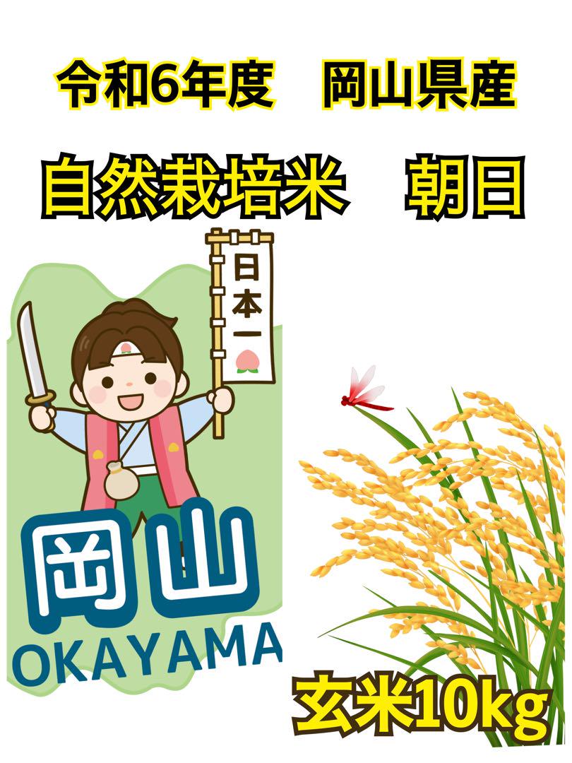 岡山県産 自然栽培 朝日米 玄米10kg 11,000円