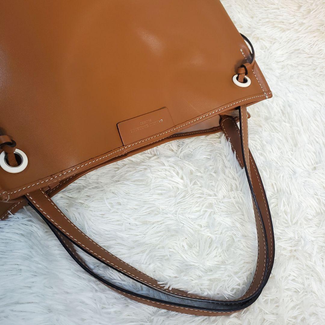 美品】✨ジャンニキャリーニ トートバッグ レザー キャメル