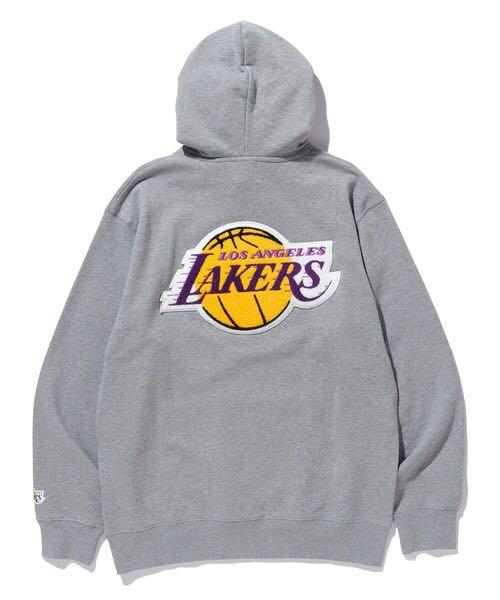 通販再入荷 lakers mix logo pullover hooded sweat L WL5Cv-m78212698411 セール新品