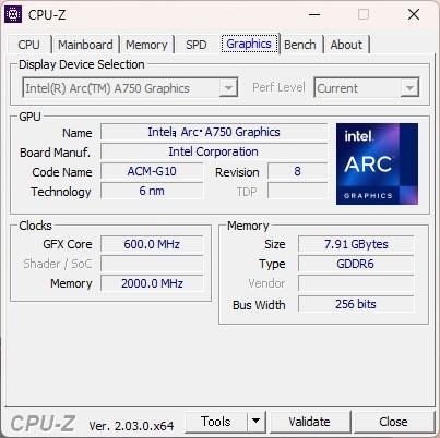グラフィックボード・グラボ・ビデオカード intel ARC A750 Limi Edi 8GB 21P02J00BA