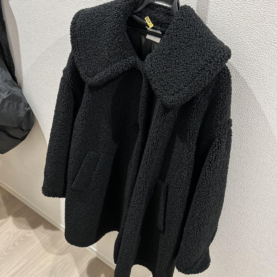 yuw ボアコート ブラック